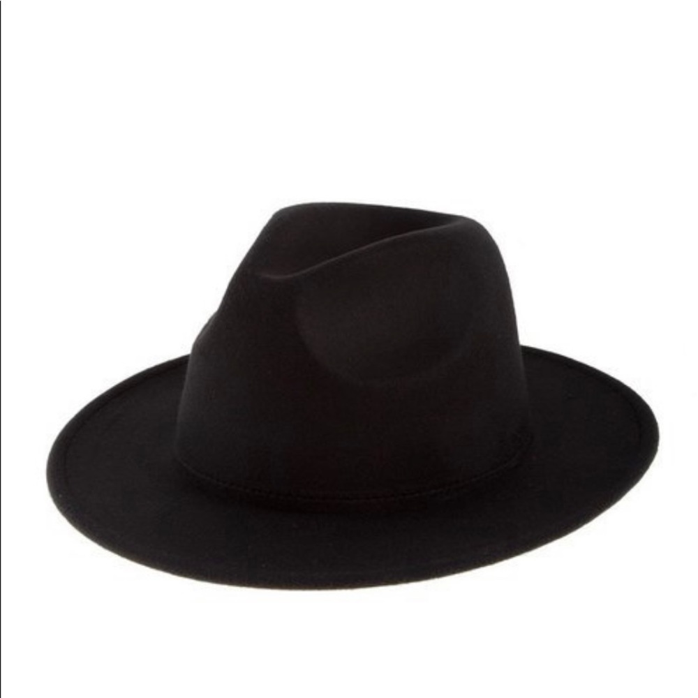 J. ELISE BOUTIQUE Women’s Black Red Accent Botton Fedora Hats